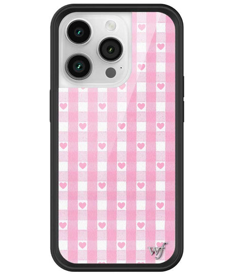 Gingham Hearts | Pink iPhone Case