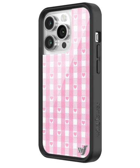 Gingham Hearts | Pink iPhone Case