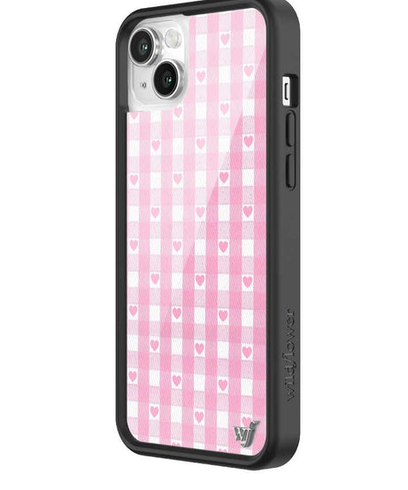 Gingham Hearts | Pink iPhone Case