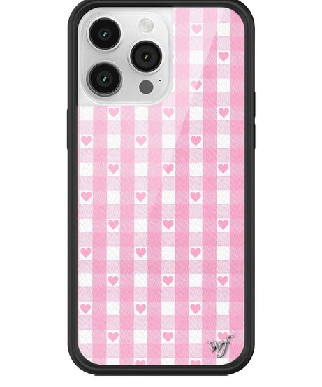 Gingham Hearts | Pink iPhone Case