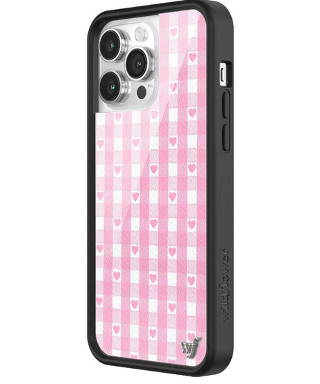 Gingham Hearts | Pink iPhone Case