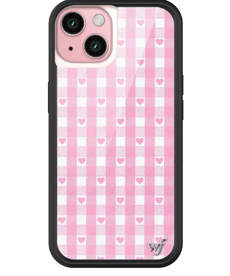 Gingham Hearts | Pink iPhone Case