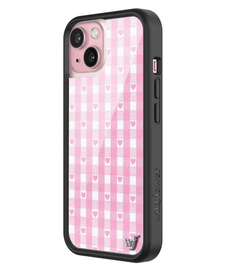 Gingham Hearts | Pink iPhone Case