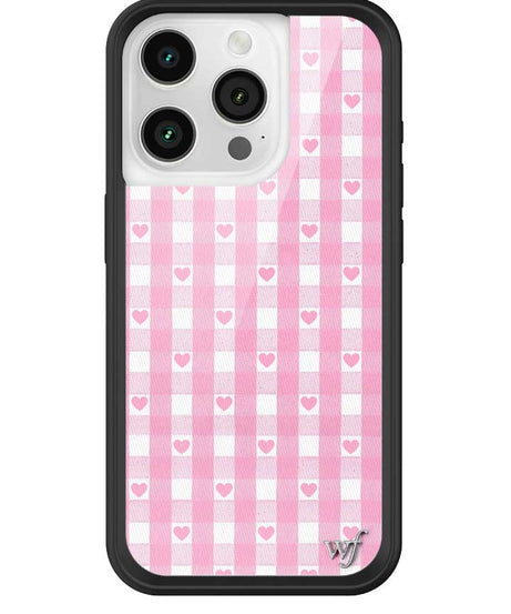 Gingham Hearts | Pink iPhone Case