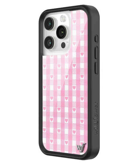 Gingham Hearts | Pink iPhone Case