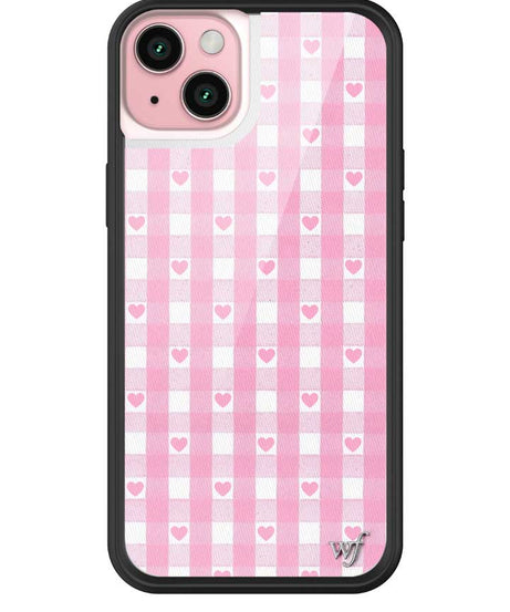 Gingham Hearts | Pink iPhone Case
