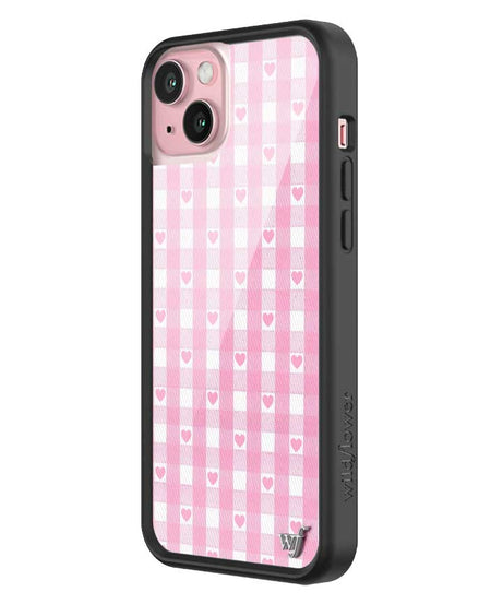 Gingham Hearts | Pink iPhone Case