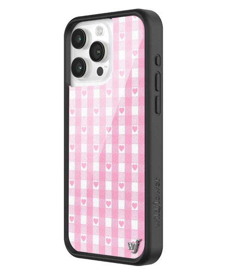 Gingham Hearts | Pink iPhone Case