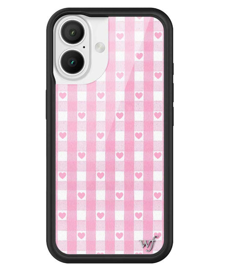Gingham Hearts | Pink iPhone Case