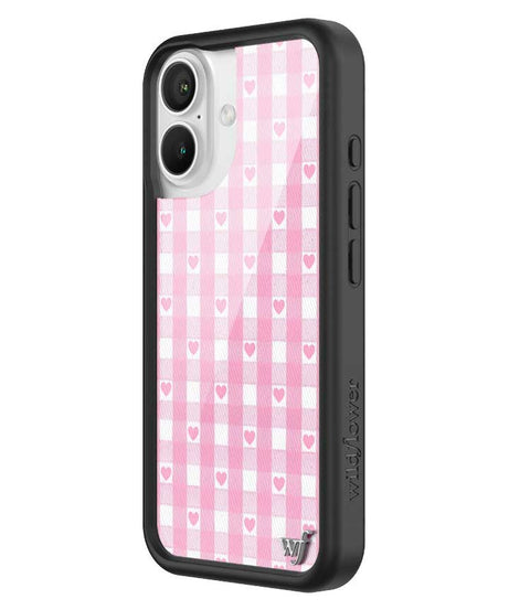 Gingham Hearts | Pink iPhone Case