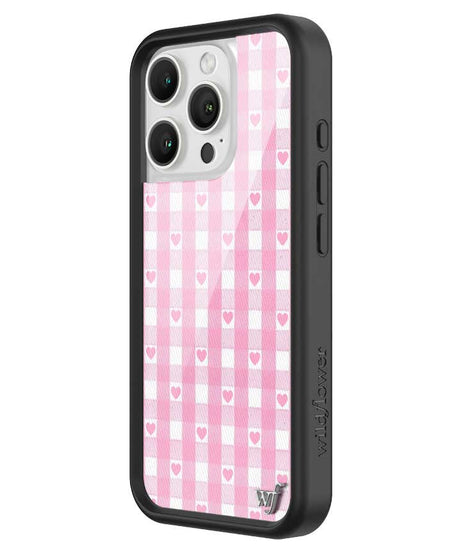 Gingham Hearts | Pink iPhone Case