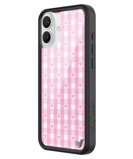Gingham Hearts | Pink iPhone Case