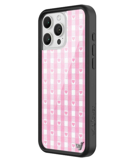 Gingham Hearts | Pink iPhone Case