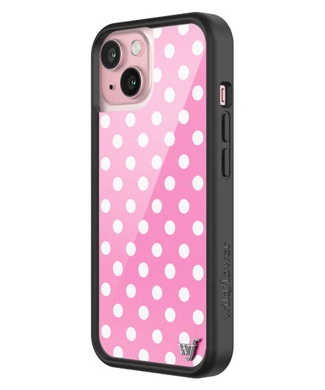 Polka Dot | Pink and White iPhone Case