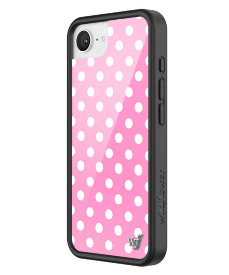 Polka Dot | Pink and White iPhone Case