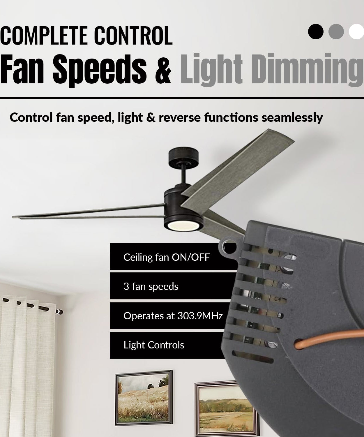 Anderic FAN30R Replacement Ceiling Fan Receiver for Harbor Breeze FAN-30R
