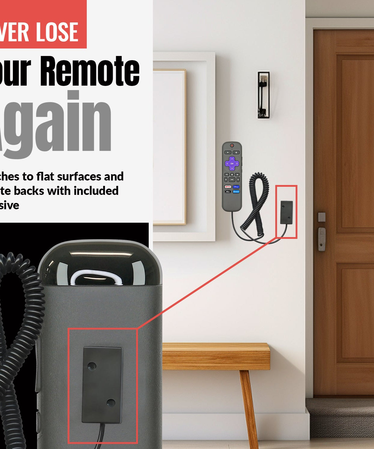 Anderic CBL02 Universal Security Cable Tether for Remote Controls
