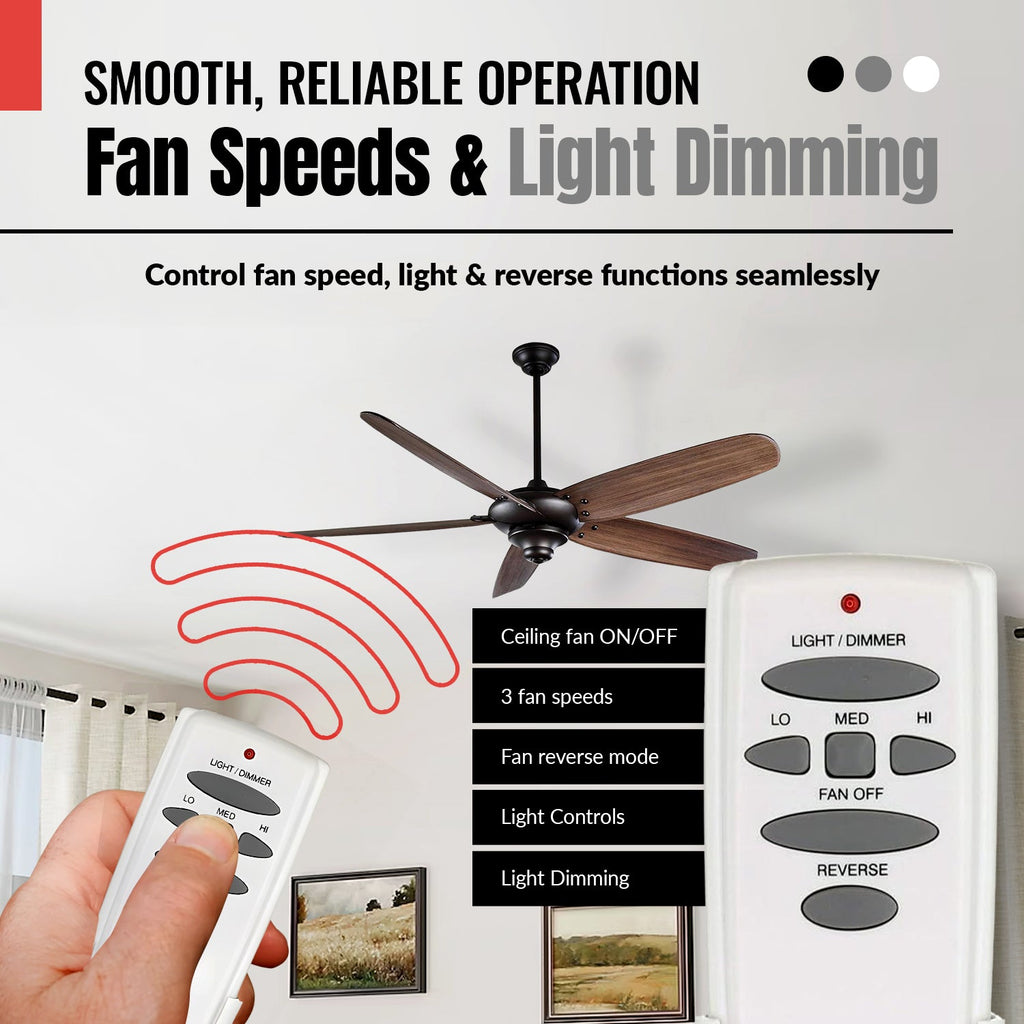 Anderic UC7051RKIT Replacement Ceiling Fan Kit for Hampton Bay and Others | RR7078TR/UC7051R