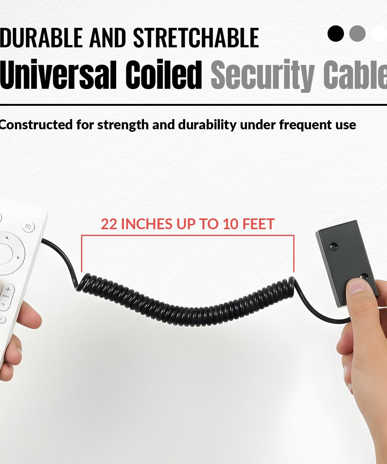 Anderic CBL02 Universal Security Cable Tether for Remote Controls