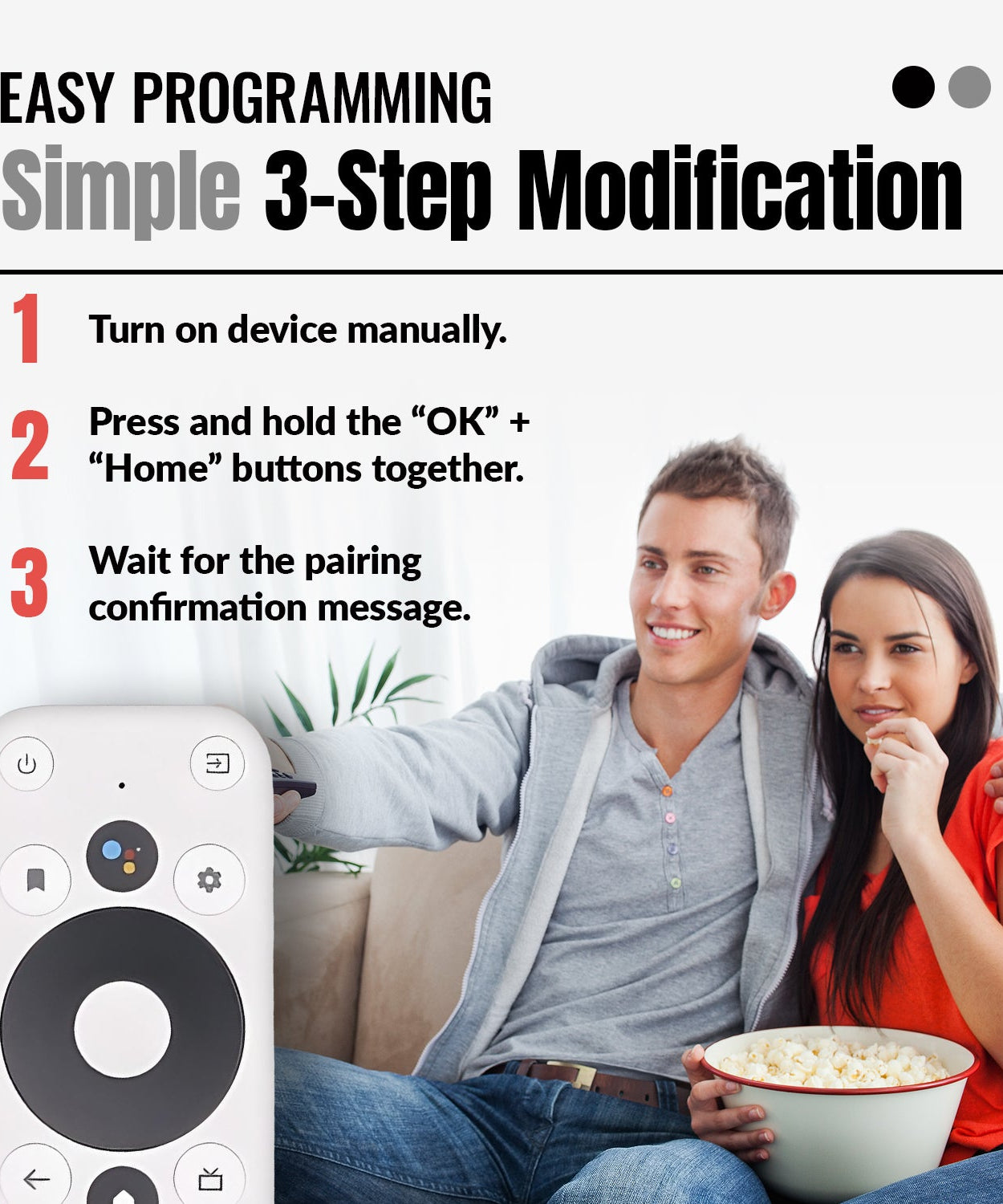 ONN 025C008 for Android TV 2K FHD Streaming Stick / 4K UHD Streaming Device Streaming Remote Control