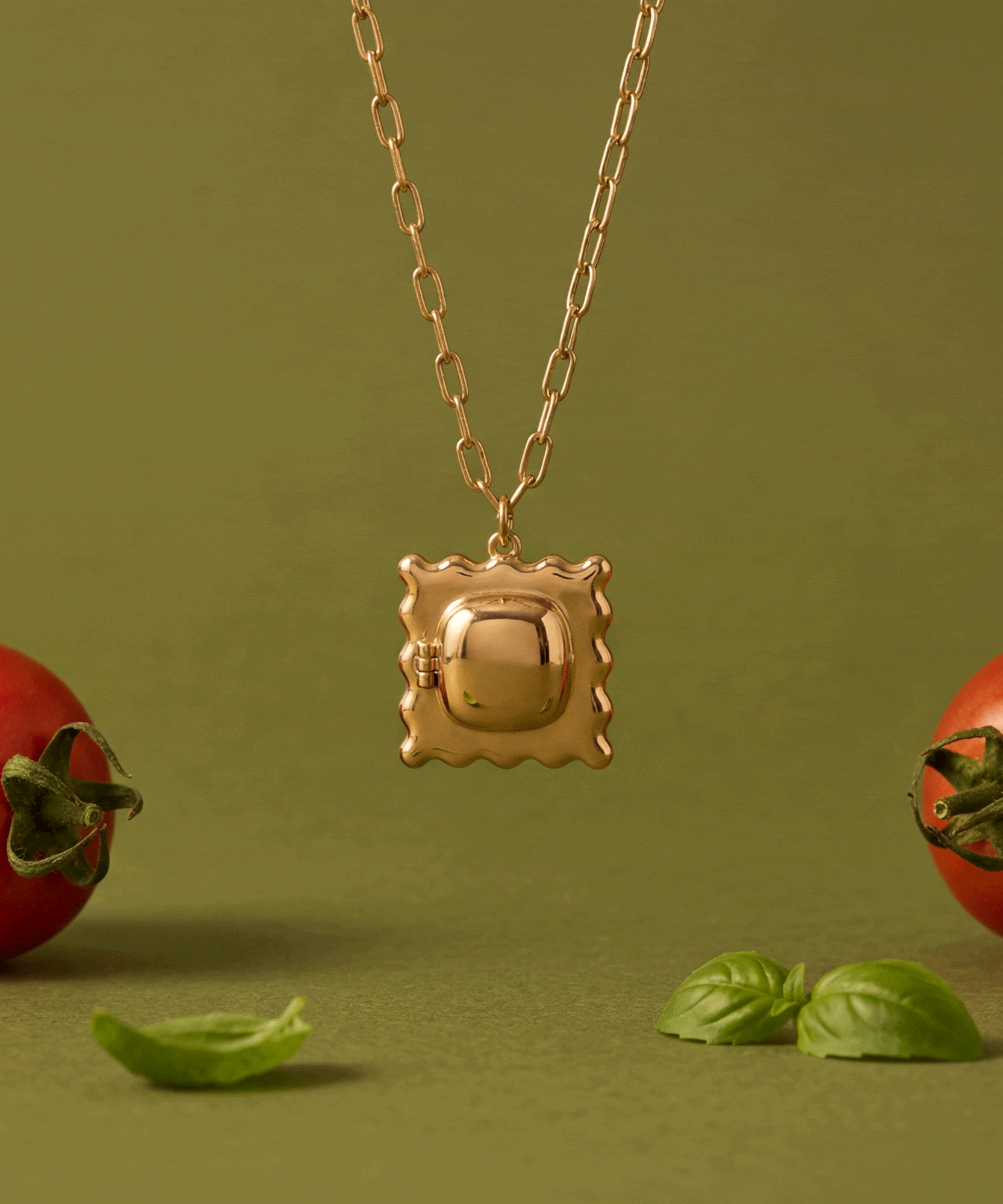 Pasta Girl 'Anything Is Pastable' Ravioli Locket Pendant
