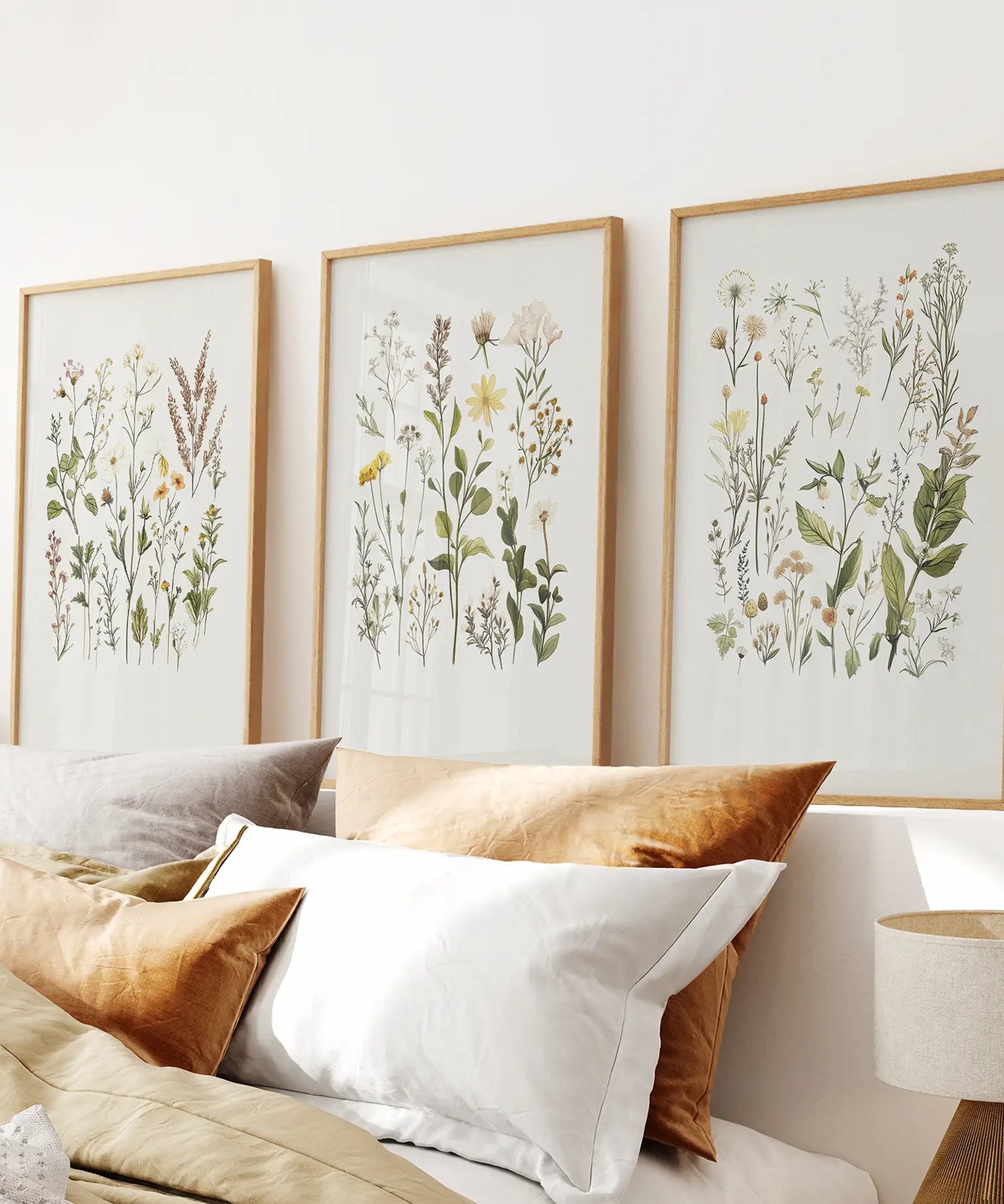 Minimalistische Wildpflanzen. Botanische Poster Kunst Deko