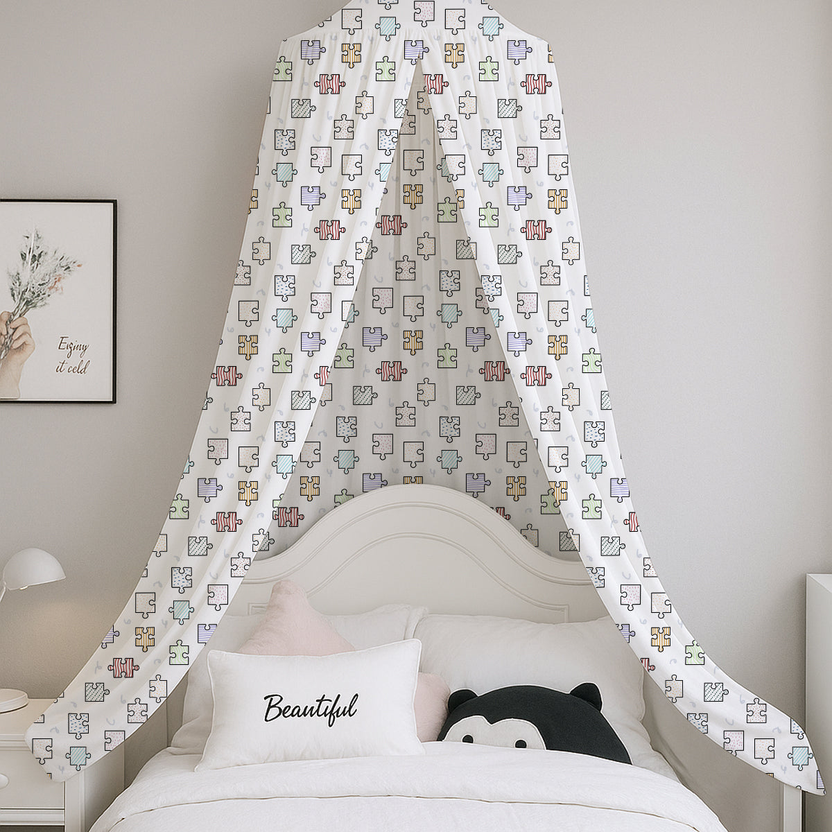 Patterned Puzzle Printed Canopy