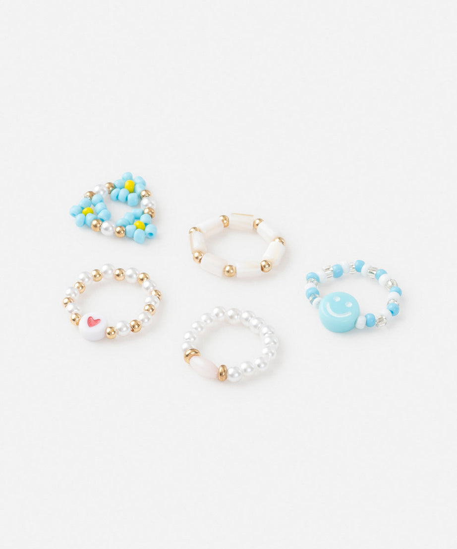 Peace Beaded Ring Set