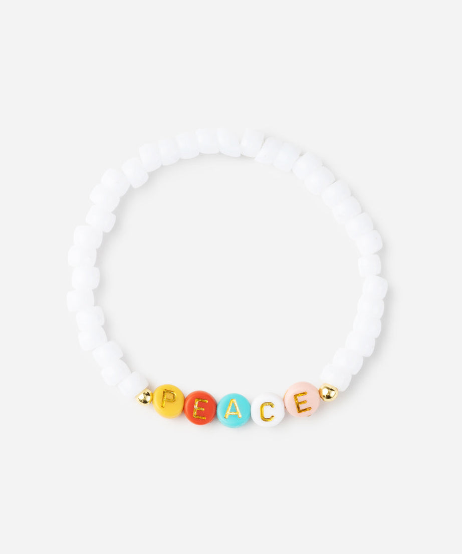 Frieden Buntes Buchstaben-Armband
