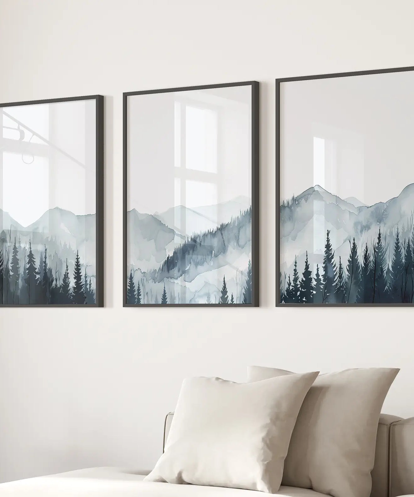 Aquarell Gebirgslandschaft Wandkunst Poster