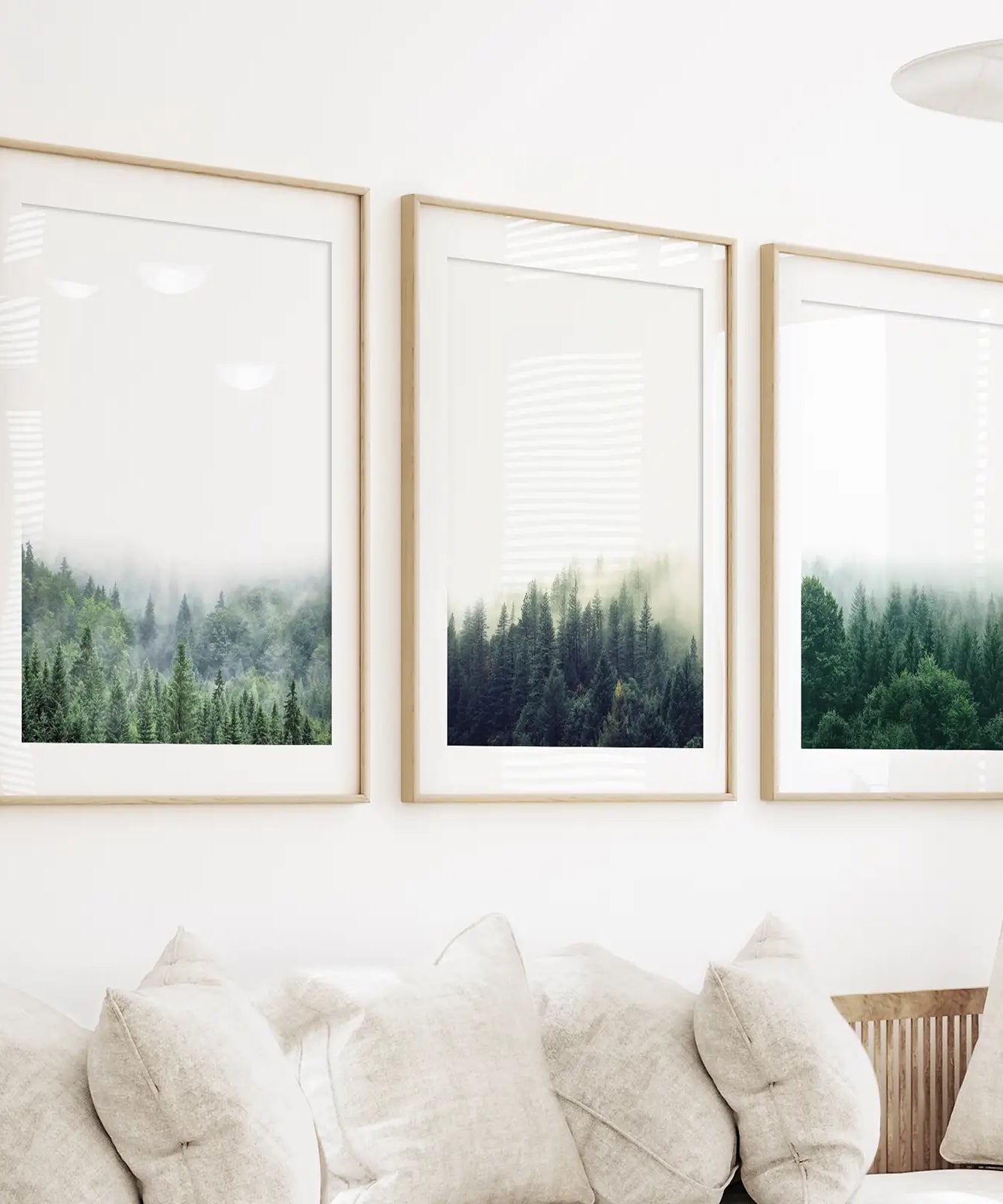 Modern Minimalist Forest Photography. Nordic Wall Art Set