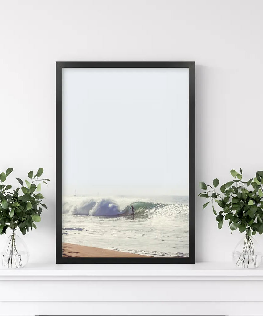Kalifornien Surfen. Küstenwellen Wandkunstdruck