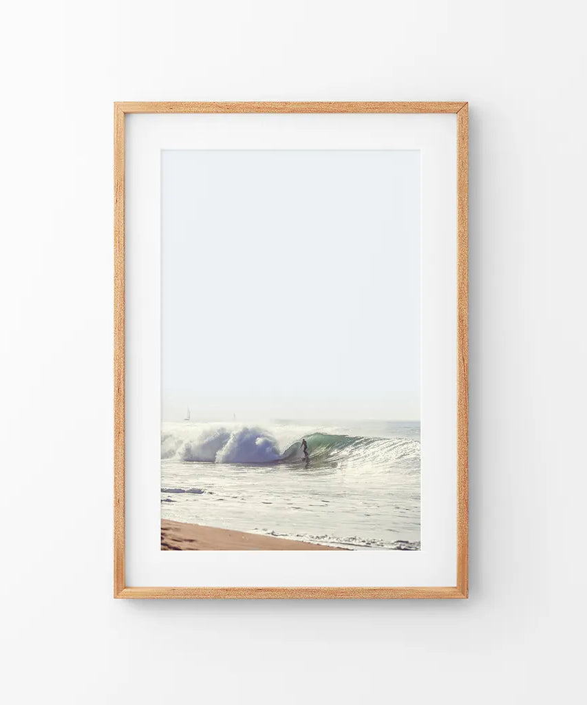 Kalifornien Surfen. Küstenwellen Wandkunstdruck