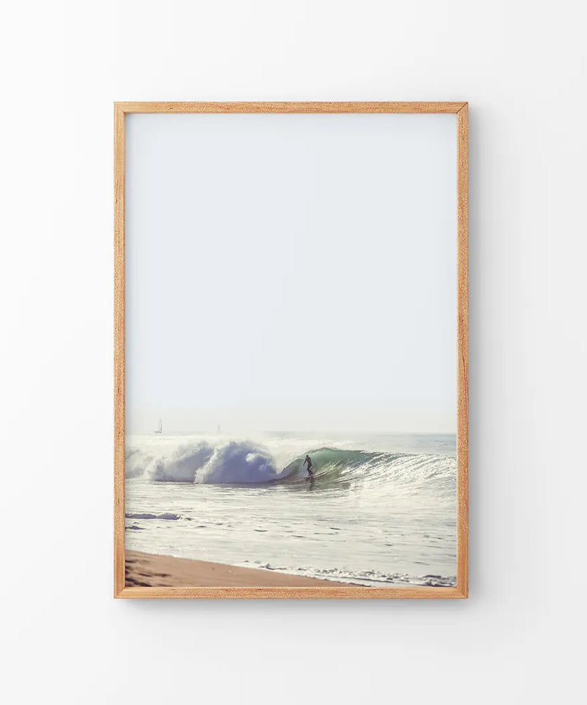Kalifornien Surfen. Küstenwellen Wandkunstdruck