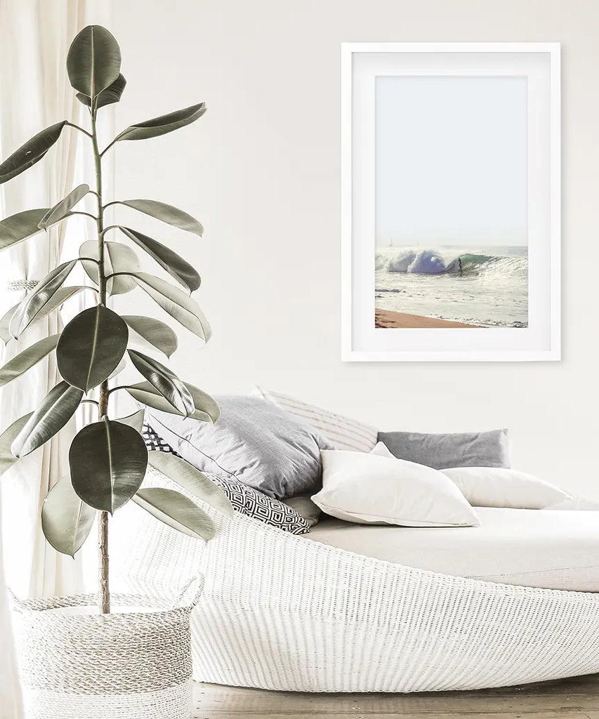 Kalifornien Surfen. Küstenwellen Wandkunstdruck