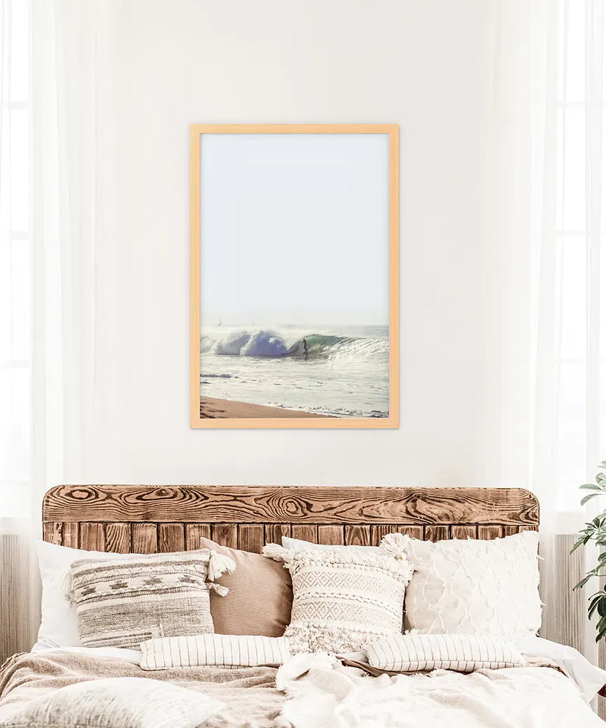 Kalifornien Surfen. Küstenwellen Wandkunstdruck