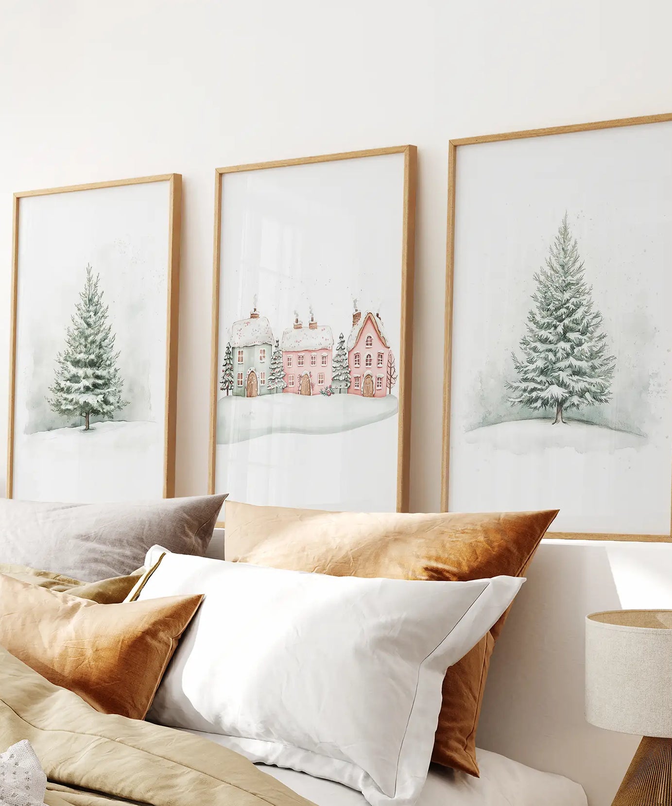 Winter Immergrüner Baum Weihnachtsdeko Wandkunst Poster