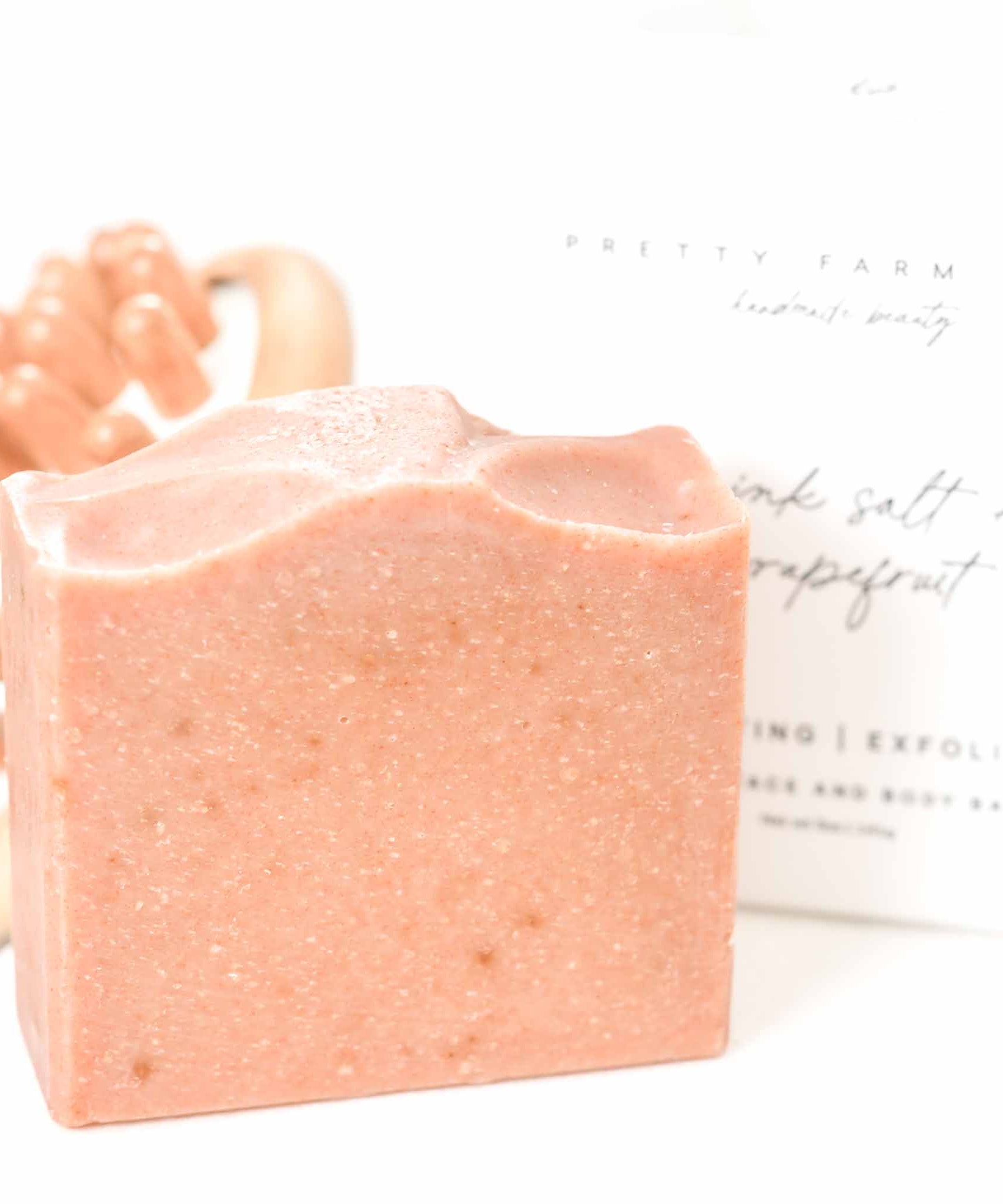 Pink Salt + Grapefruit Cleansing Bar Handmade Tallow and Goat Milk Soap Bar