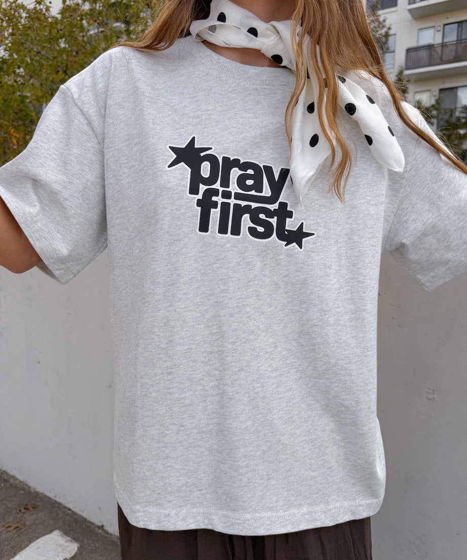 Pray First Heavyweight Tee