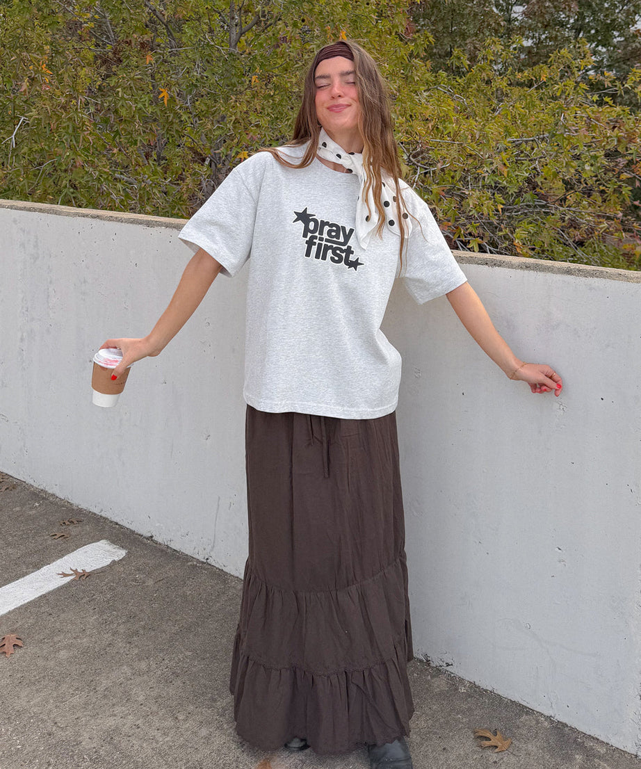 Pray First Heavyweight Tee