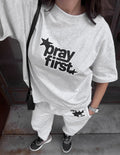 Pray First Heavyweight Tee