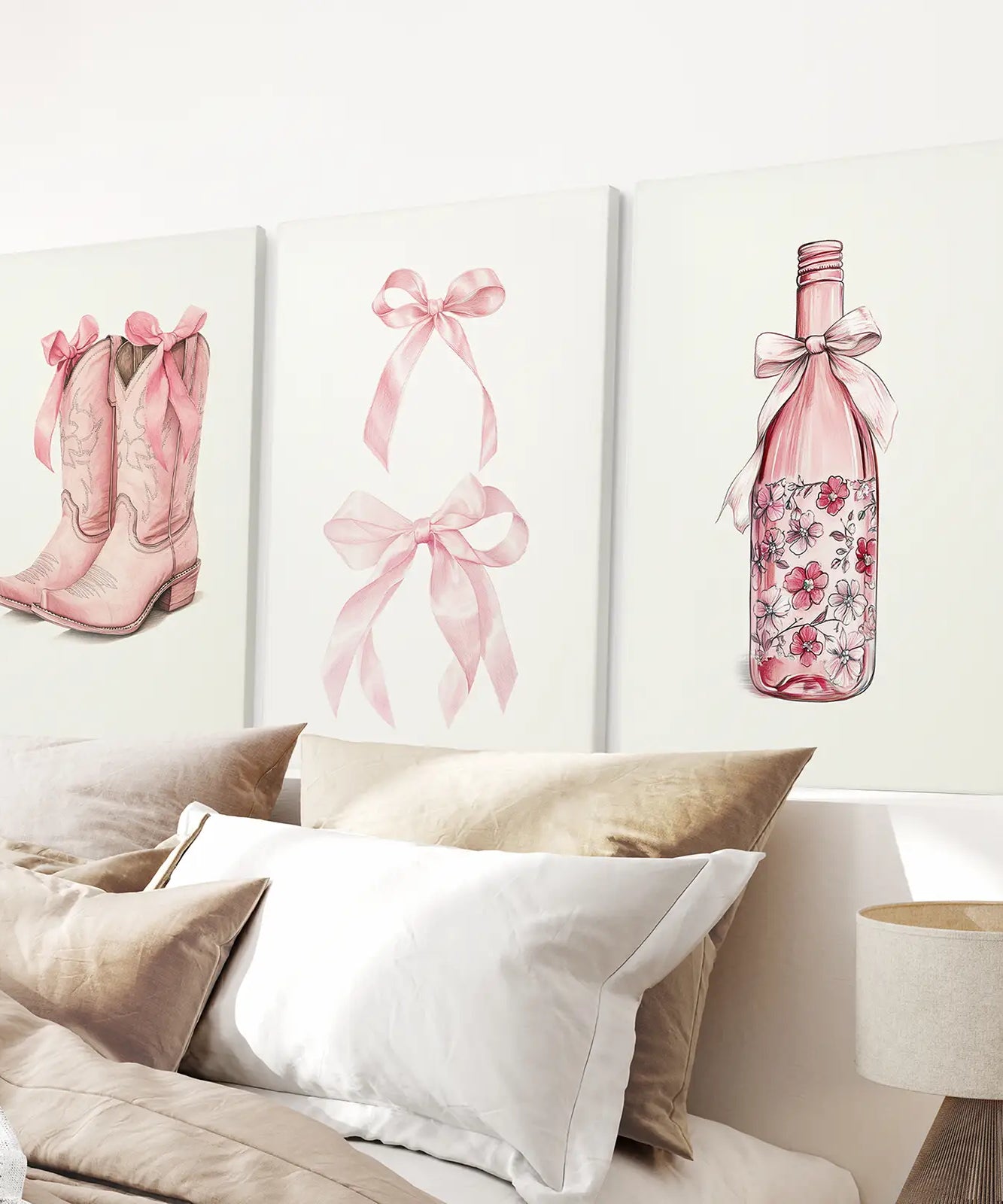 Cowgirl-Stiefel Preppy Modern Wandkunst Poster-Set