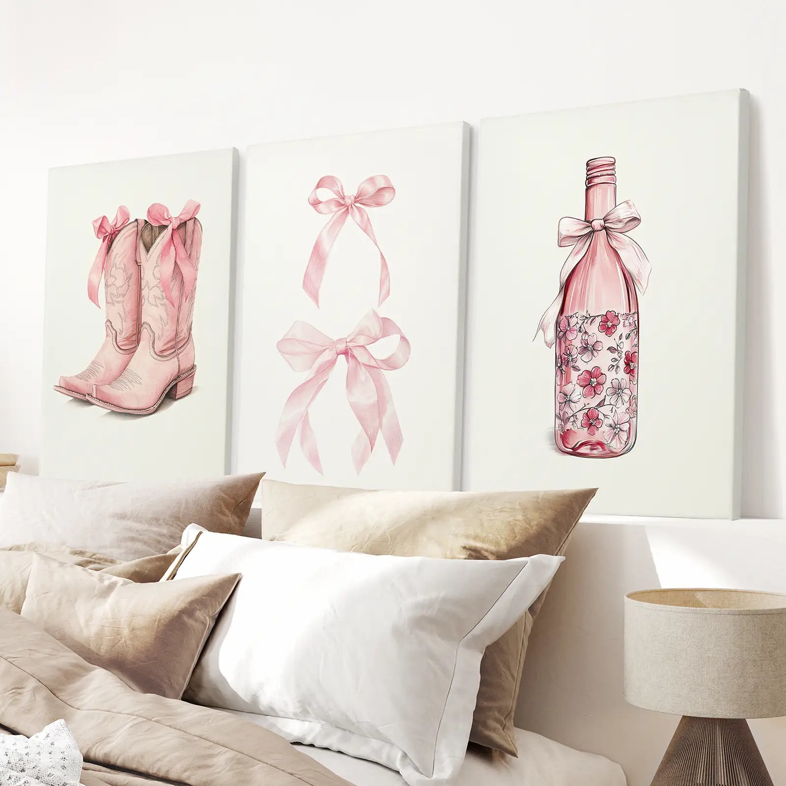 Cowgirl-Stiefel Preppy Modern Wandkunst Poster-Set