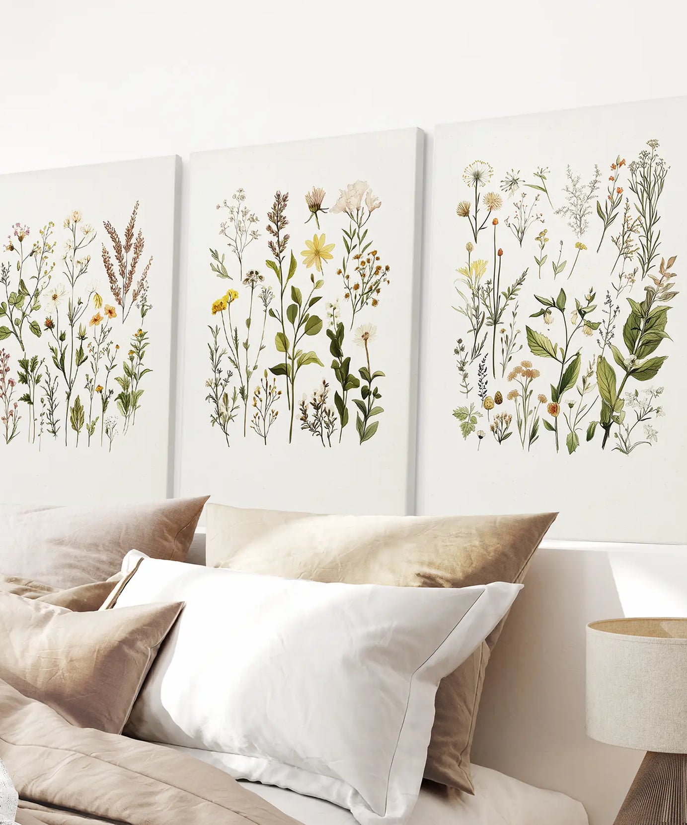 Minimalistische Wildpflanzen. Botanische Poster Kunst Deko