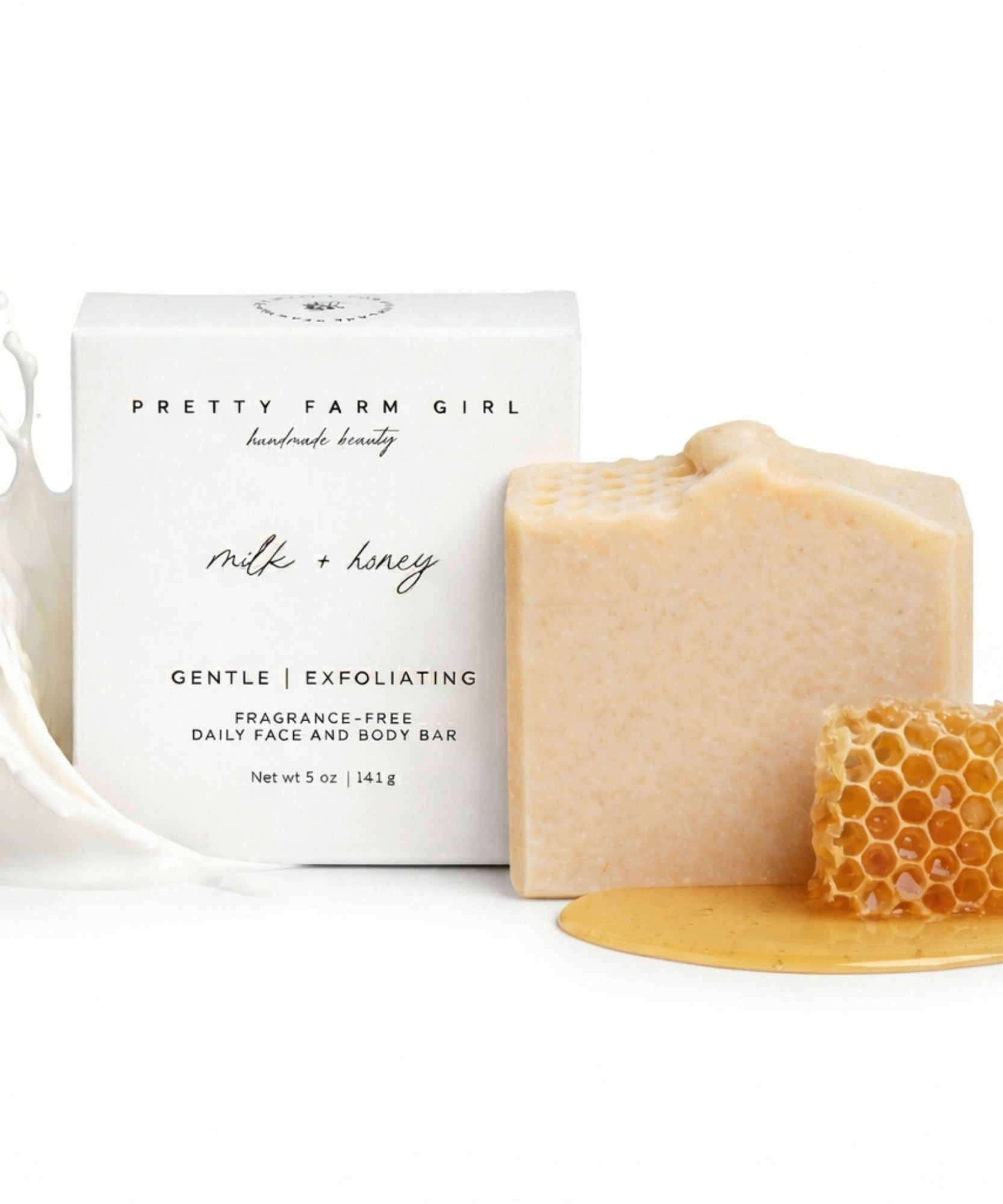 Milk + Honey Fragrance Free Handmade Tallow and Goat Milk Soap Bar