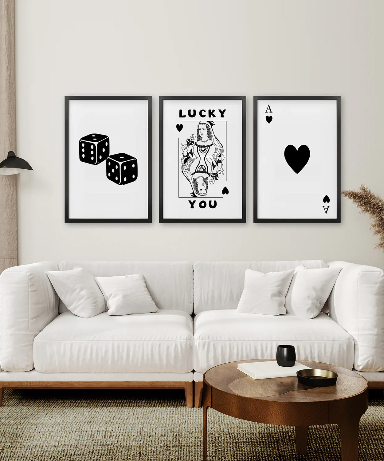 Trendiges Spielkarten-Wandkunst-Set mit 3 Drucken