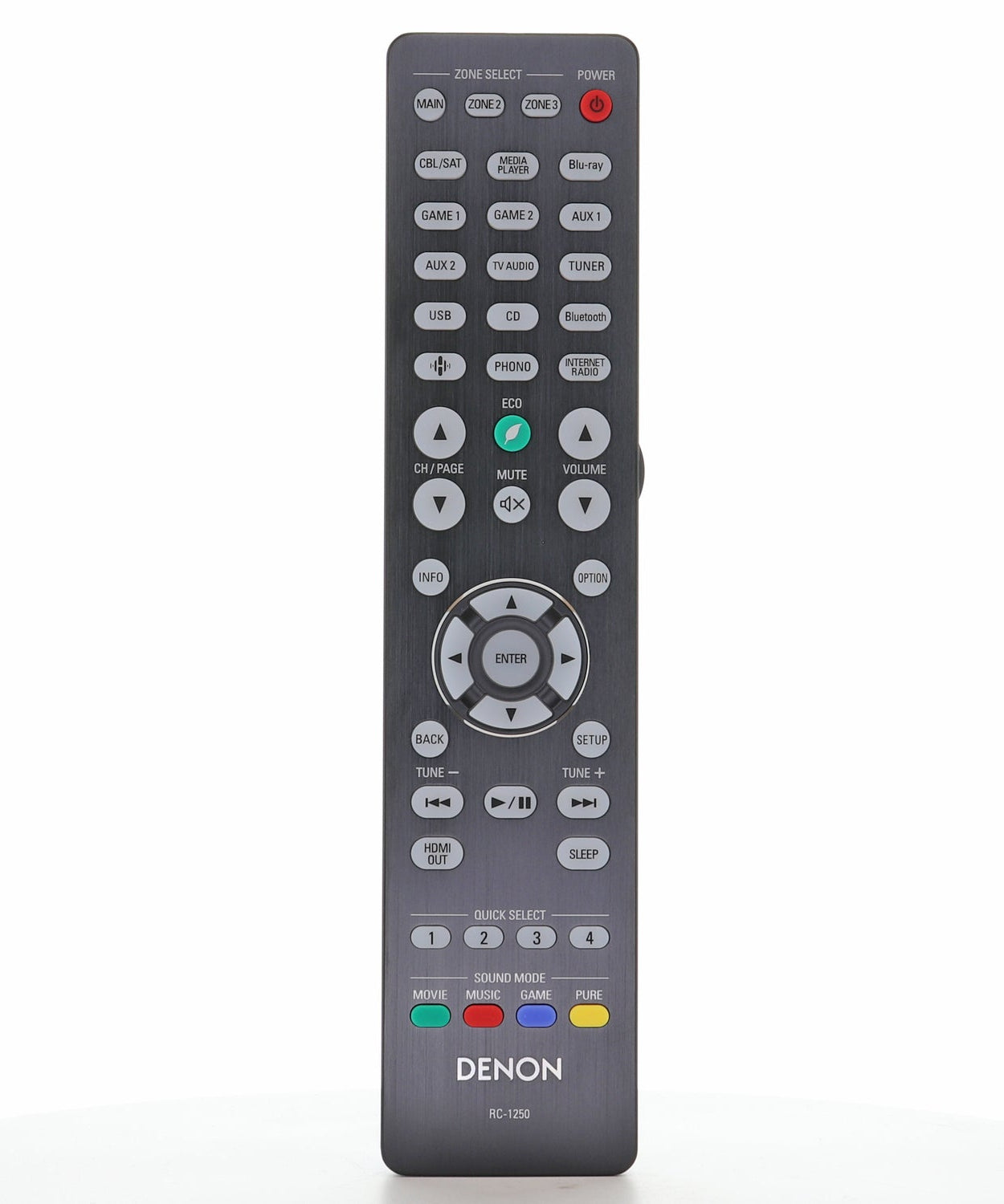 Denon RC-1250 A/V Receiver Remote Control | AVR-A1H - 30701029100AD