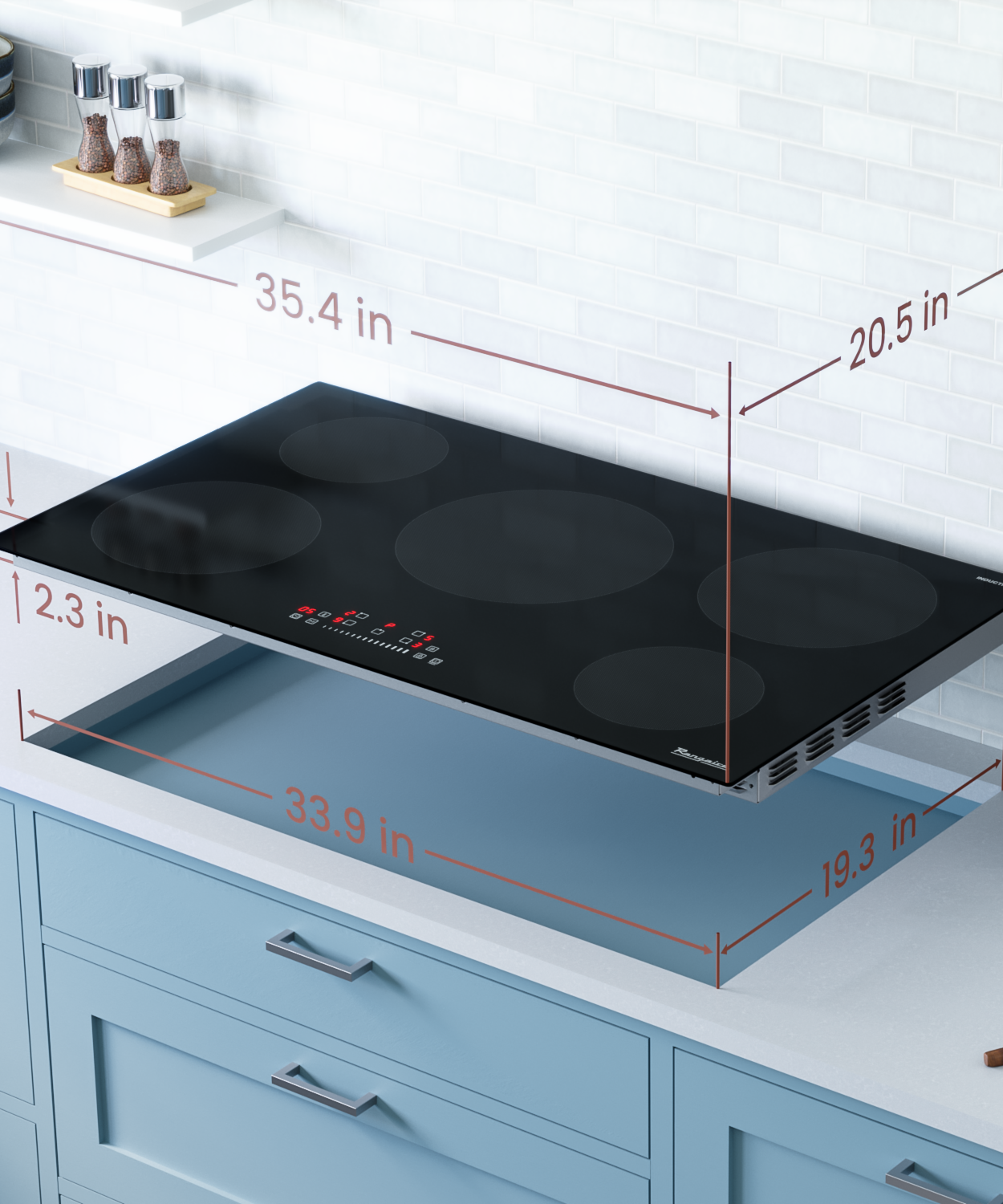 Rangaire 36" Induktionskochfeld 5 Kochzonen RCI361S