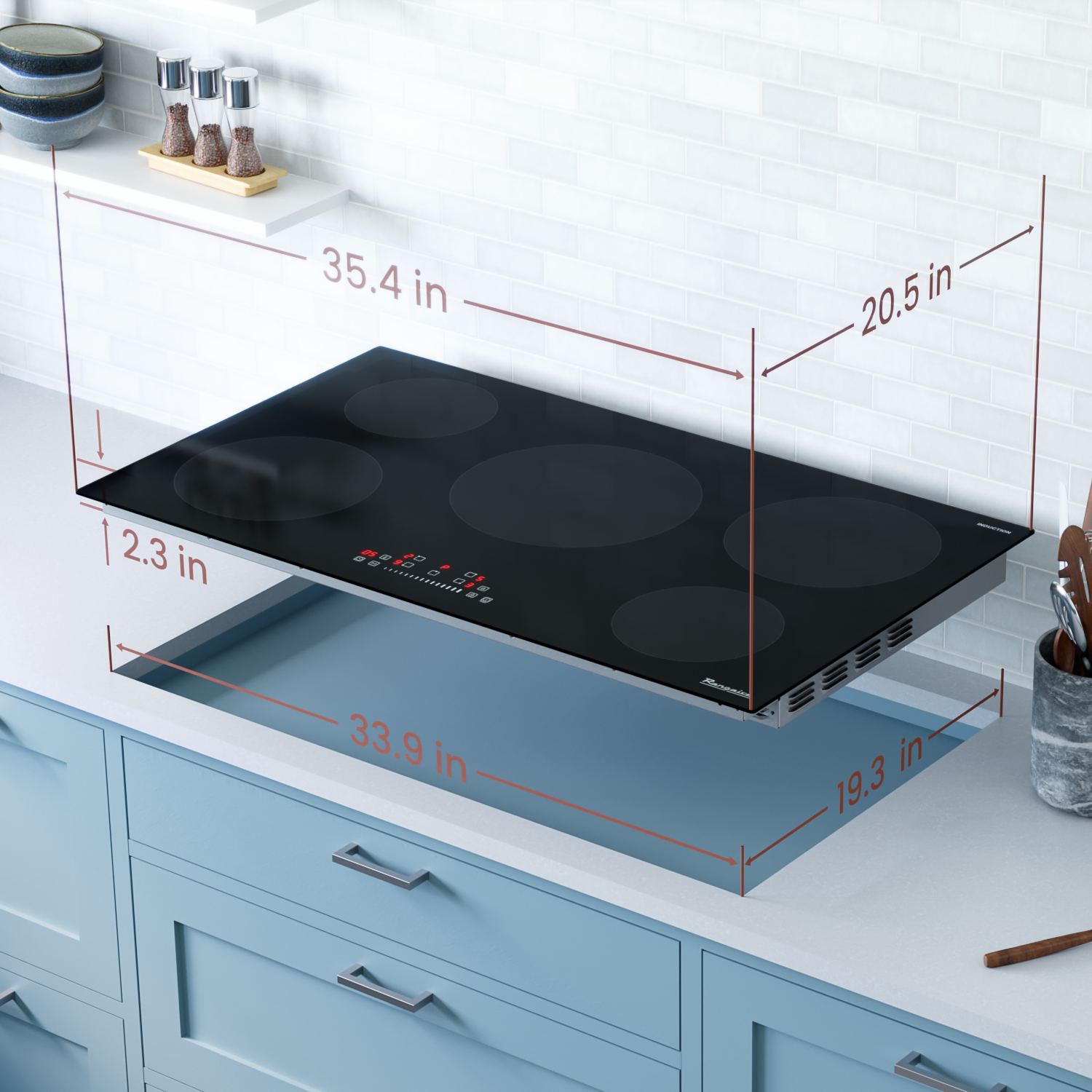 Rangaire 36" Induktionskochfeld 5 Kochzonen RCI361S
