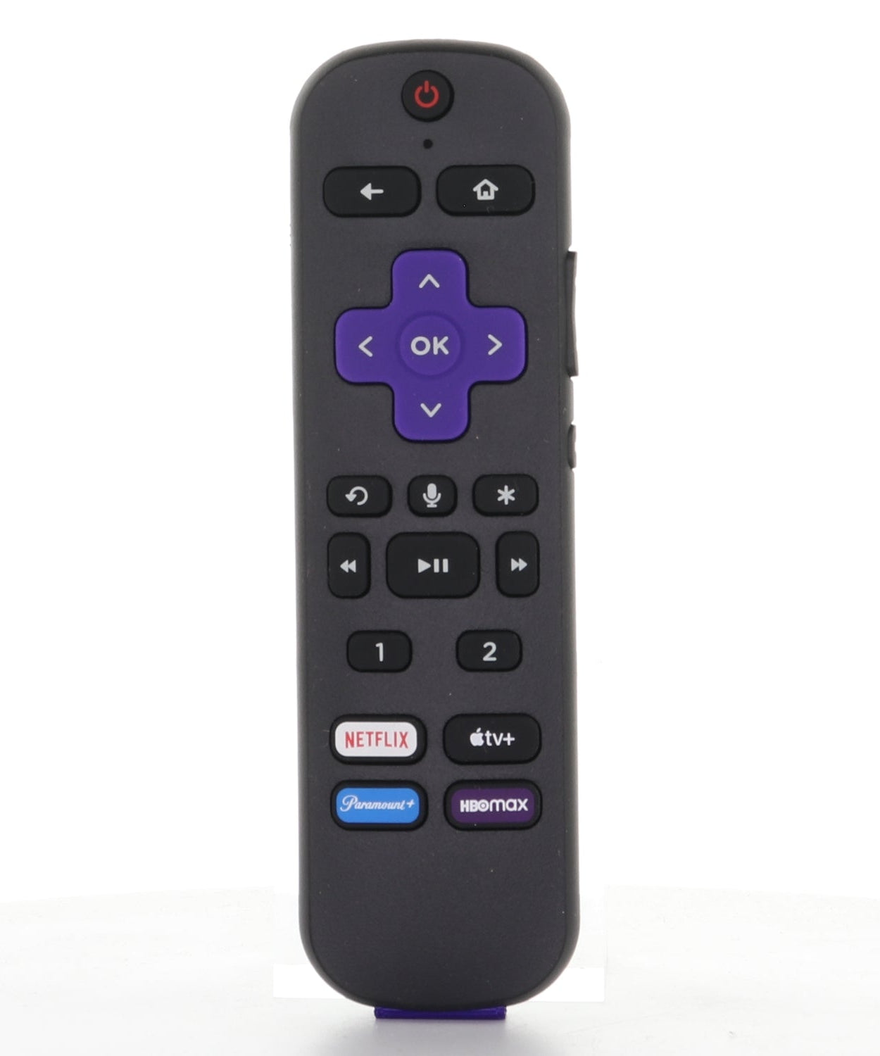 Roku RC-MC1 / RC-MC1F With Headphone jack, Roku Streaming and TV Remote Control - Netflix, Apple TV +,  Paramount, HBOMax - 3026000019